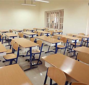 Dual-Seater School Desk & Bench with Powder-Coated Metal Base